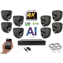   Monitorrs Security - 4K AI IP kamerarendszer 8 kamerával 8 Mpix GD - 6377K8