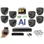 MS - 4K AI IP kamerarendszer 8 kamerával switchel 8 Mpix GD - 6377K8B