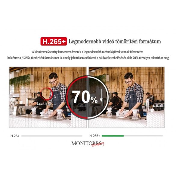 MS - 4K AI IP kamerarendszer 8 kamerával switchel 8 Mpix GD - 6377K8B