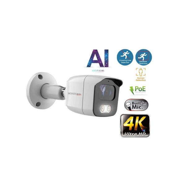 Monitorrs Security - 4K AI IP csőkamera mikrofonnal - 6378