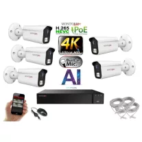   Monitorrs Security - 4K AI IP kamerarendszer 5 kamerával 8 Mpix WT - 6378K5