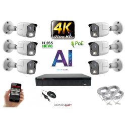   Monitorrs Security - 4K AI IP kamerarendszer 6 kamerával 8 Mpix WT - 6378K6