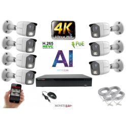   Monitorrs Security - 4K AI IP kamerarendszer 7 kamerával 8 Mpix WT - 6378K7