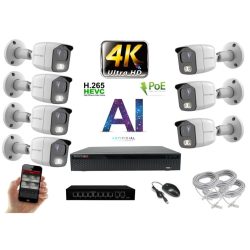   MS - 4K AI IP kamerarendszer 7 kamerával switchel 8 Mpix WT - 6378K7B