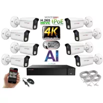   Monitorrs Security - 4K AI IP kamerarendszer 8 kamerával 8 Mpix WT - 6378K8