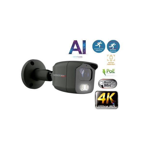 Monitorrs Security - 4K AI IP csőkamera mikrofonnal - 6379