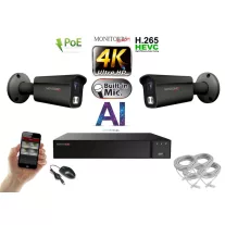   Monitorrs Security - 4K AI IP kamerarendszer 2 kamerával 8 Mpix GT - 6379K2