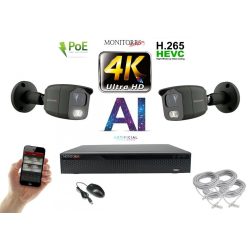   Monitorrs Security - 4K AI IP kamerarendszer 2 kamerával 8 Mpix GT - 6379K2