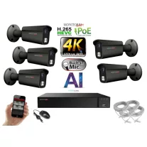   Monitorrs Security - 4K AI IP kamerarendszer 5 kamerával 8 Mpix GT - 6379K5
