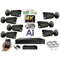   MS - 4K AI IP kamerarendszer 7 kamerával switchel 8 Mpix GT - 6379K7B