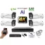 MS - 4k AI IP park kamerarendszer switchel 4 kamerával 8 Mpix - 6380K4B