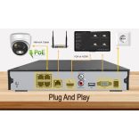 Monitorrs Security - 4k AI IP park kamerarendszer 4 kamerával 8 Mpix - 6380K4