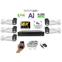   Monitorrs Security - 4k AI IP park kamerarendszer 5 kamerával 8 Mpix - 6380K5