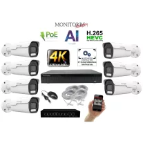  MS - 4k AI IP park kamerarendszer switchel 7 kamerával 8 Mpix - 6380K7B
