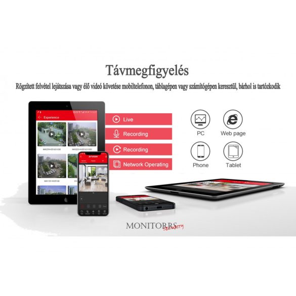 Monitorrs Security - 4k AI IP park kamerarendszer 7 kamerával 8 Mpix - 6380K7