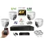 MS - AI Hybrid Light IP kamerarendszer 4 kamerával switchel 8 Mpix WD - 6481k4B