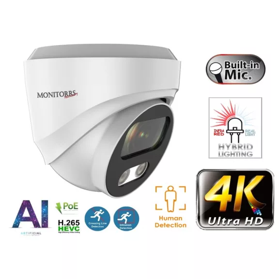MS - AI Hybrid Light IP kamerarendszer 4 kamerával switchel 8 Mpix WD - 6481k4B MS - AI Hybrid Light IP kamerarendszer 4 kamerával switchel 8 Mpix WD - 6481k4B