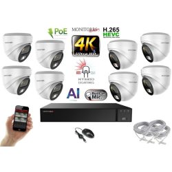   Monitorrs Security - AI Hybrid Light IP kamerarendszer 8 kamerával 8 Mpix WD - 6481k8
