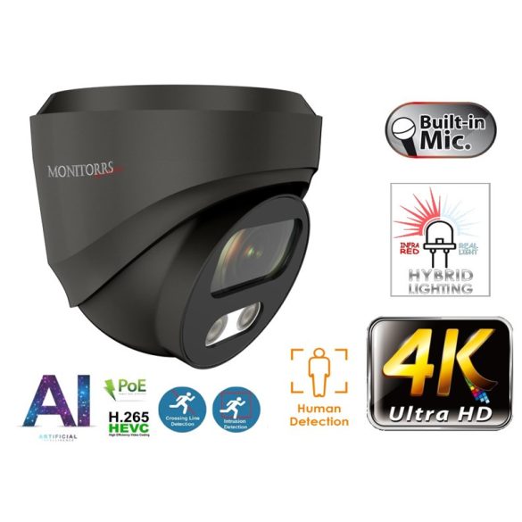Monitorrs Security - AI Hybrid Light IP kamera 8 Mpix GDome - 6482