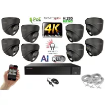   Monitorrs Security - AI Hybrid Light IP kamerarendszer 8 kamerával 8 Mpix GD - 6482k8