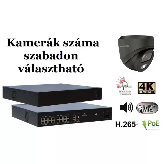 Monitorrs Security - AI Hybrid Light IP kamerarendszer 9-16 kamerával 8 Mpix GD - 6482k9-16 Monitorrs Security - AI Hybrid Light IP kamerarendszer 9-16 kamerával 8 Mpix GD - 6482k9-16