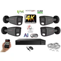   Monitorrs Security - AI Hybrid Light IP kamerarendszer 4 kamerával 8 Mpix GT - 6483k4