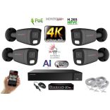 MS - AI Hybrid Light IP kamerarendszer 4 kamerával switchel 8 Mpix GT - 6483k4B
