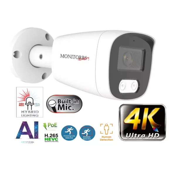 MS - AI Hybrid Light IP kamerarendszer 2 kamerával switchel 8 Mpix WT - 6484k2B MS - AI Hybrid Light IP kamerarendszer 2 kamerával switchel 8 Mpix WT - 6484k2B
