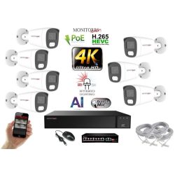   MS - AI Hybrid Light IP kamerarendszer 7 kamerával switchel 8 Mpix WT - 6484k7B