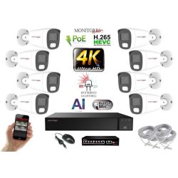   MS - AI Hybrid Light IP kamerarendszer 8 kamerával switchel 8 Mpix WT - 6484k8B
